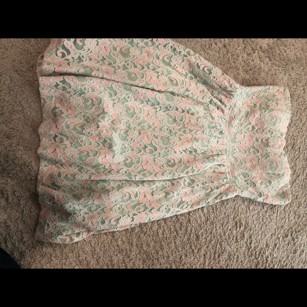 Strapless lace dress